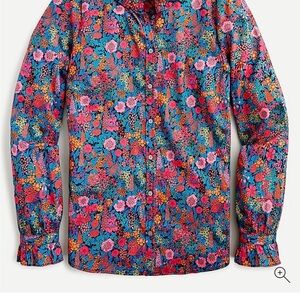 J. Crew Liberty Ciara Print button Down Top